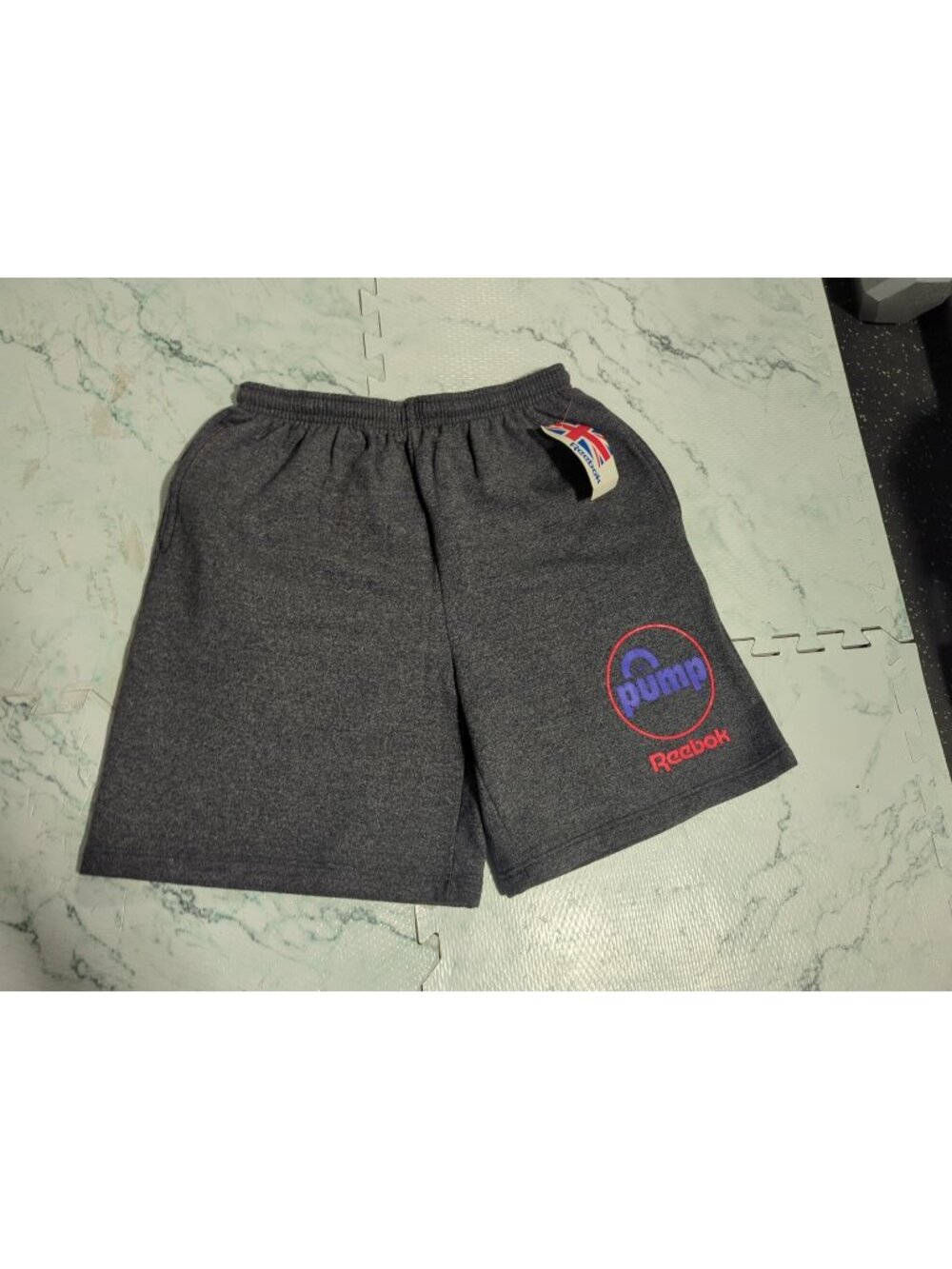 Vintage The Pump Reebok Grey Cotton Shorts Extra Large XL 80s 90s BNWT NOS